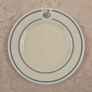 RARE Vtg PYREX Pacific Air Forces Mess Hall Plate 9" USAF Hawaii Pearl Harbor